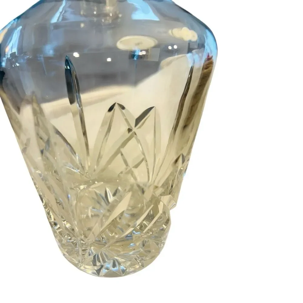 Marquis By Waterford Brookside Round Clear Cut Crystal Decanter & Stopper